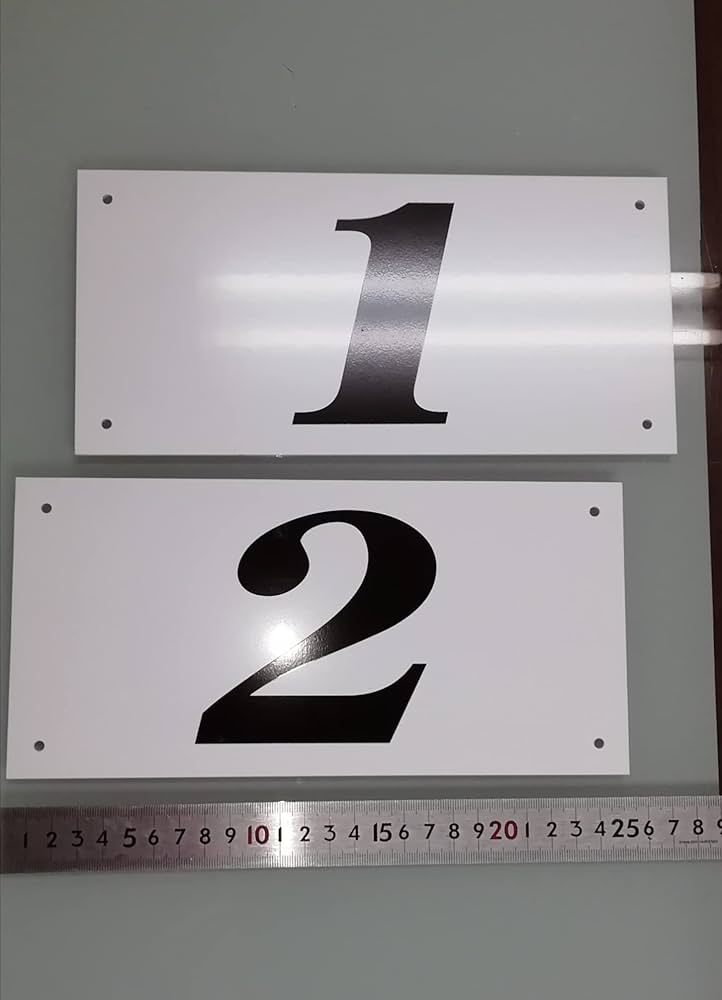 Amazon | 〔大サイズ〕駐車場区画【欠番用番号プレート】250×100